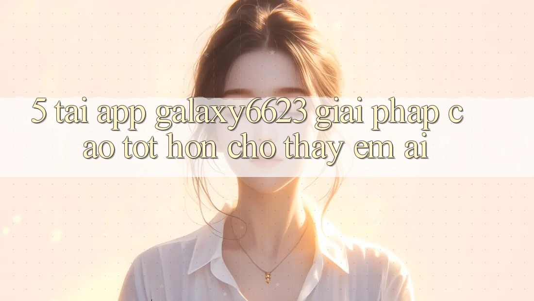 5. Tải App Galaxy6623 - Giải Pháp Cao tốt hơn Cho Thấy Êm ái 5. Tải App Galaxy6623 - Giải Pháp Cao tốt hơn Cho Thấy Êm ái