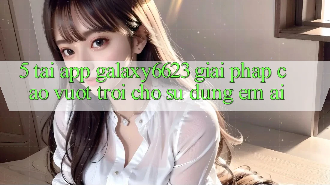 5. Tải App Galaxy6623 - Giải Pháp Cao vượt trội Cho Sử dụng Êm ái 5. Tải App Galaxy6623 - Giải Pháp Cao vượt trội Cho Sử dụng Êm ái