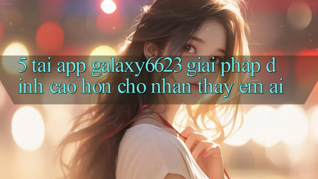 5. Tải App Galaxy6623 - Giải Pháp Đỉnh cao hơn Cho Nhận thấy Êm ái