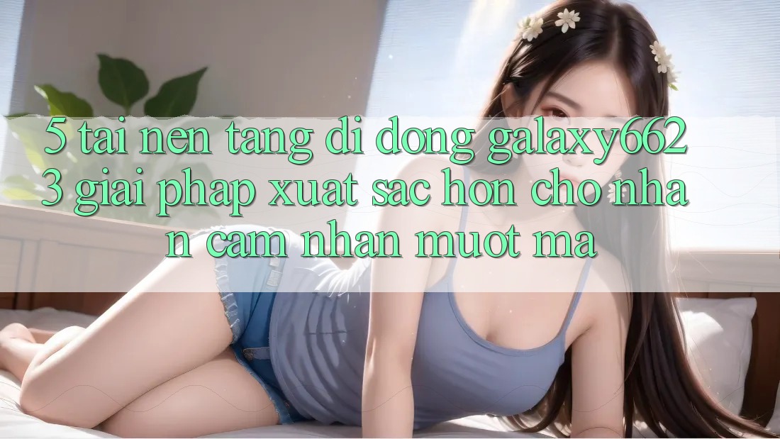 5. Tải Nền tảng di động Galaxy6623 - Giải Pháp Xuất sắc hơn Cho Nhận cảm nhận Mượt Mà 5. Tải Nền tảng di động Galaxy6623 - Giải Pháp Xuất sắc hơn Cho Nhận cảm nhận Mượt Mà