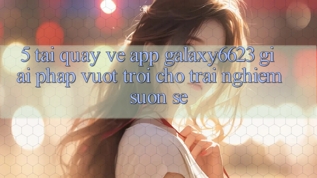 5. Tải quay về App Galaxy6623 - Giải Pháp Vượt Trội Cho Trải Nghiệm Suôn sẻ 5. Tải quay về App Galaxy6623 - Giải Pháp Vượt Trội Cho Trải Nghiệm Suôn sẻ