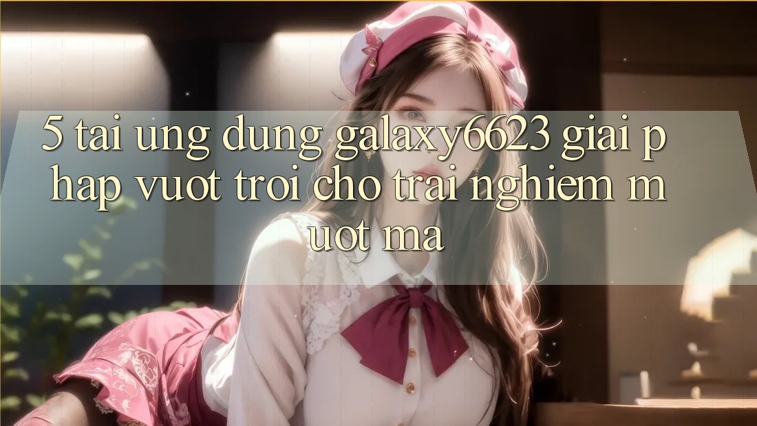 5. Tải Ứng dụng Galaxy6623 - Giải Pháp Vượt Trội Cho Trải nghiệm Mượt Mà 5. Tải Ứng dụng Galaxy6623 - Giải Pháp Vượt Trội Cho Trải nghiệm Mượt Mà