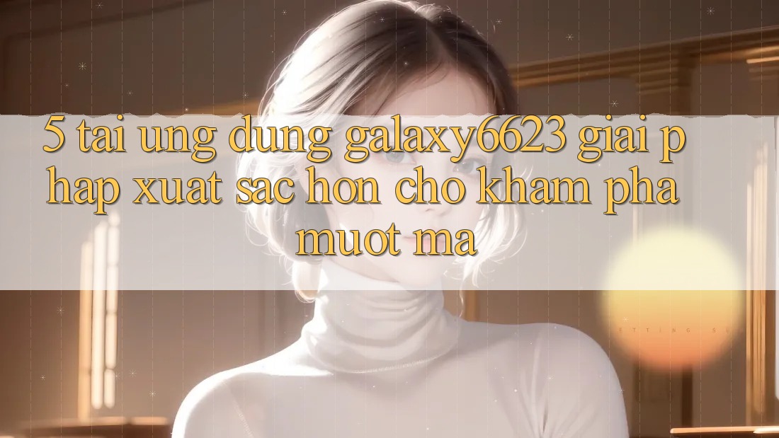 5. Tải Ứng dụng Galaxy6623 - Giải Pháp Xuất sắc hơn Cho Khám phá Mượt Mà 5. Tải Ứng dụng Galaxy6623 - Giải Pháp Xuất sắc hơn Cho Khám phá Mượt Mà