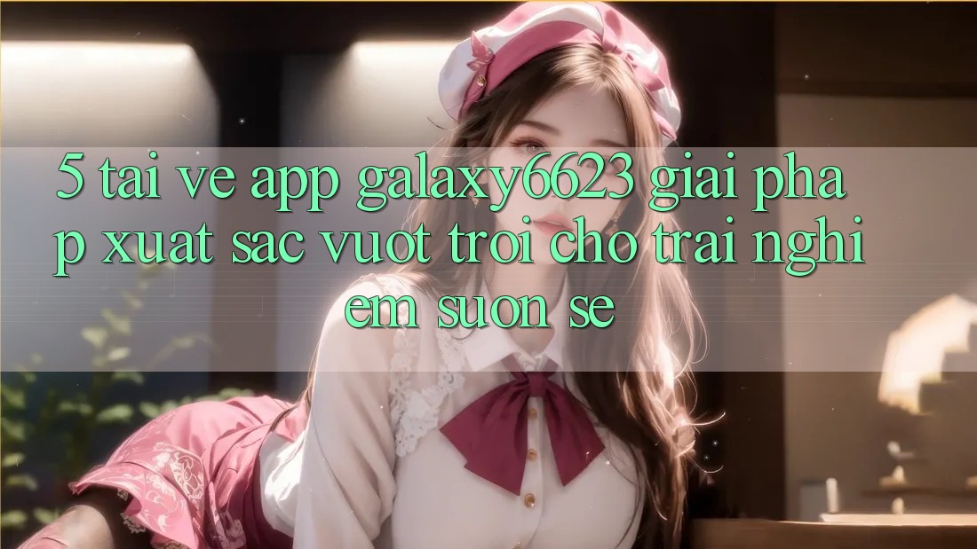 5. Tải về App Galaxy6623 - Giải Pháp Xuất sắc vượt trội Cho Trải Nghiệm Suôn sẻ 5. Tải về App Galaxy6623 - Giải Pháp Xuất sắc vượt trội Cho Trải Nghiệm Suôn sẻ