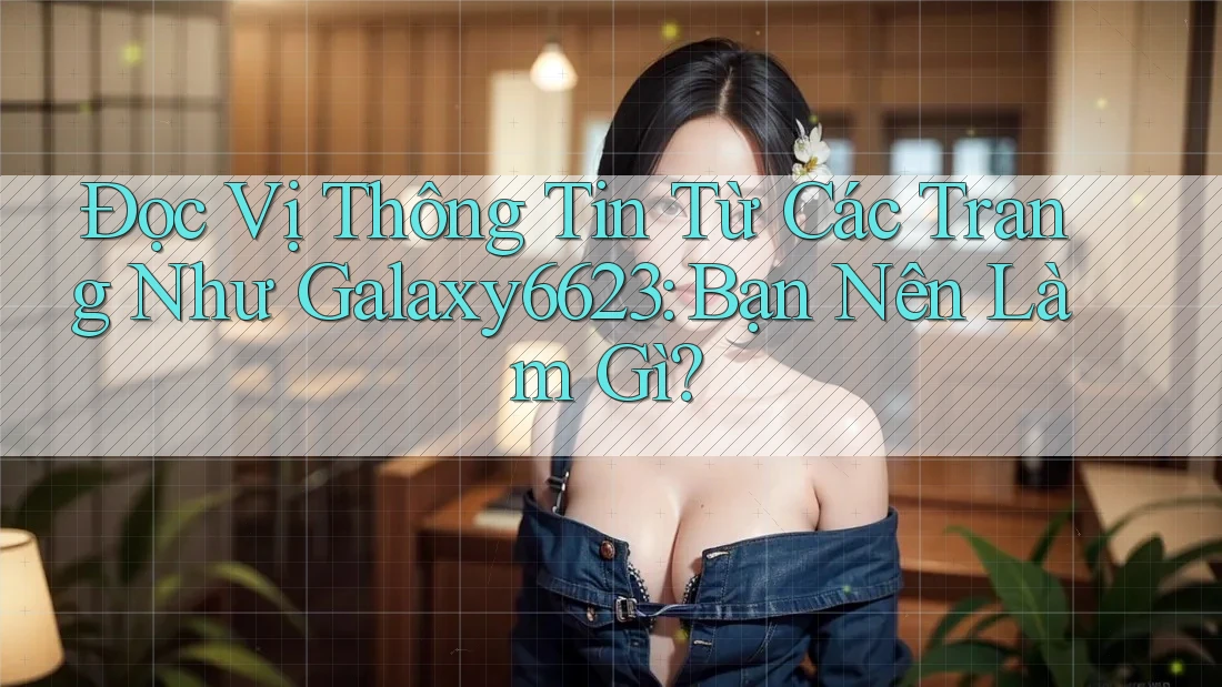 Đọc Vị Thông Tin Từ Các Trang Như Galaxy6623: Bạn Nên Làm Gì? Đọc Vị Thông Tin Từ Các Trang Như Galaxy6623: Bạn Nên Làm Gì?