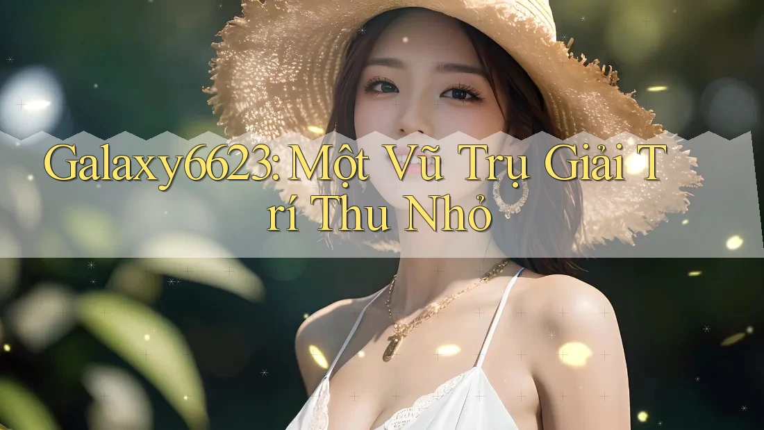 Galaxy6623: Một Vũ Trụ Giải Trí Thu Nhỏ Galaxy6623: Một Vũ Trụ Giải Trí Thu Nhỏ