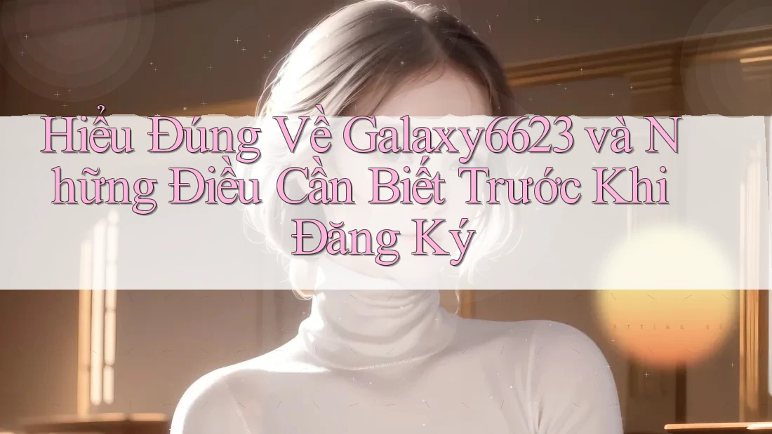 Hiểu Đúng Về Galaxy6623 và Những Điều Cần Biết Trước Khi Đăng Ký Hiểu Đúng Về Galaxy6623 và Những Điều Cần Biết Trước Khi Đăng Ký