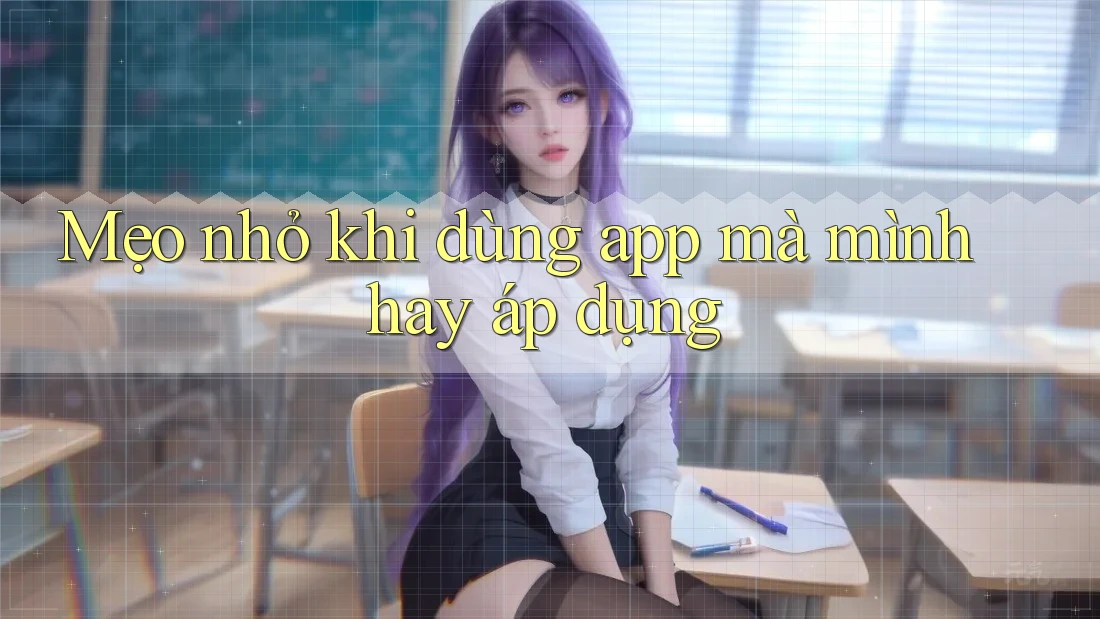 Mẹo nhỏ khi dùng app mà mình hay áp dụng Mẹo nhỏ khi dùng app mà mình hay áp dụng