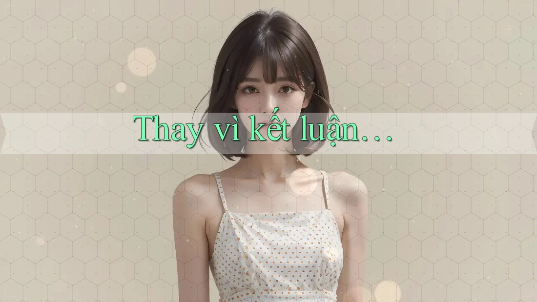 Thay Vì Kết Luận… Thay Vì Kết Luận…