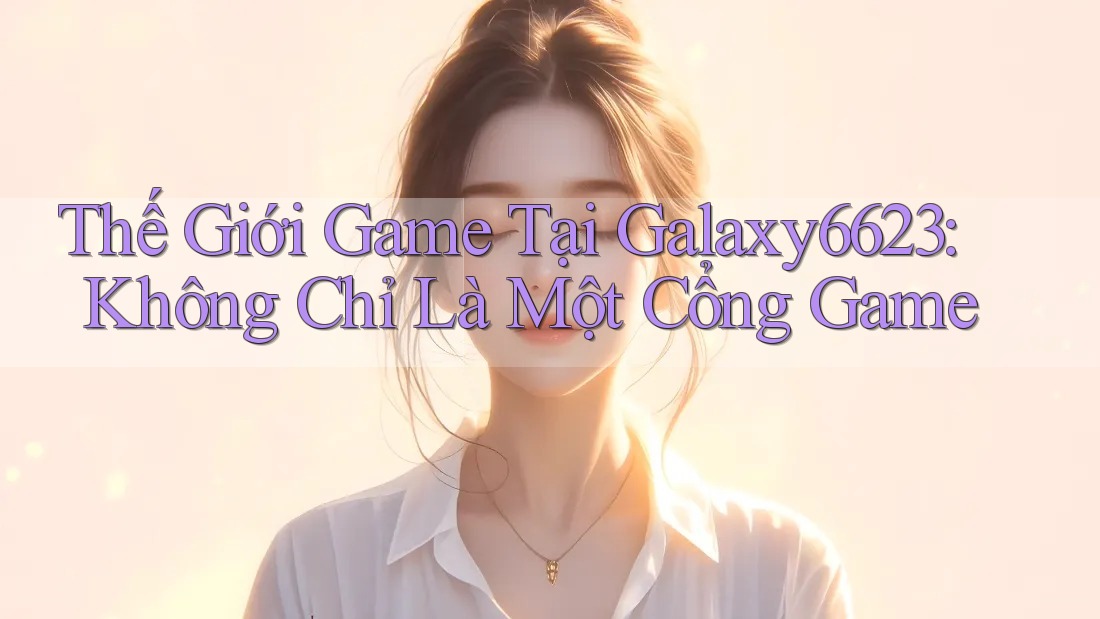 Thế Giới Game Tại Galaxy6623: Không Chỉ Là Một Cổng Game Thế Giới Game Tại Galaxy6623: Không Chỉ Là Một Cổng Game