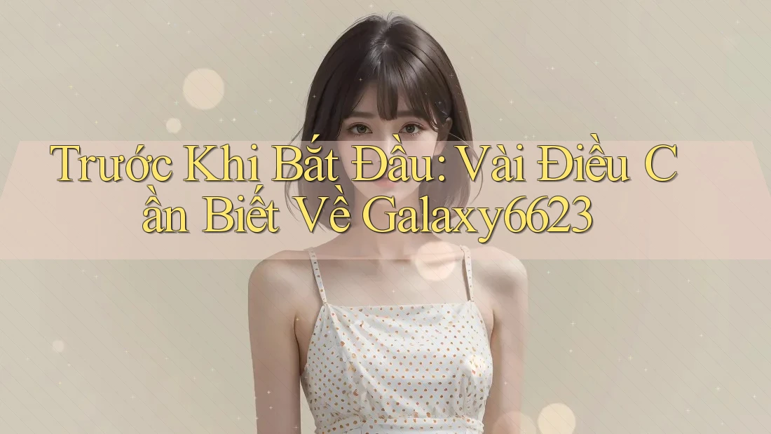 Trước Khi Bắt Đầu: Vài Điều Cần Biết Về Galaxy6623